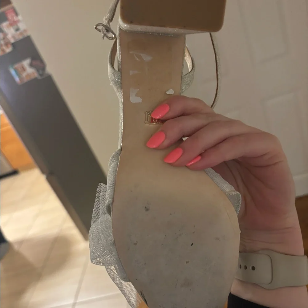 Badgley Mischka Bridal Bride Shoes - Sparkly Bow - Picture 4 of 4